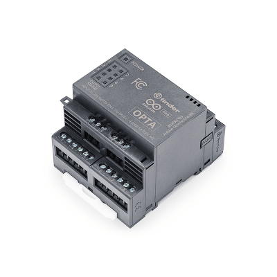 Expansión Digital Arduino Opta® / 16 Entradas Programables / 8 Relés / Electromecánicos 6A 250VAC o Estado Sólido 3A 24VDC / IP20 / Hasta 5 Módulos en Cadena / Compatible Arduino IDE y PLC IDE · ARDUINO LLC